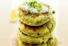 Healthy gluten-free snack recipe: zucchini and cauliflower fritters